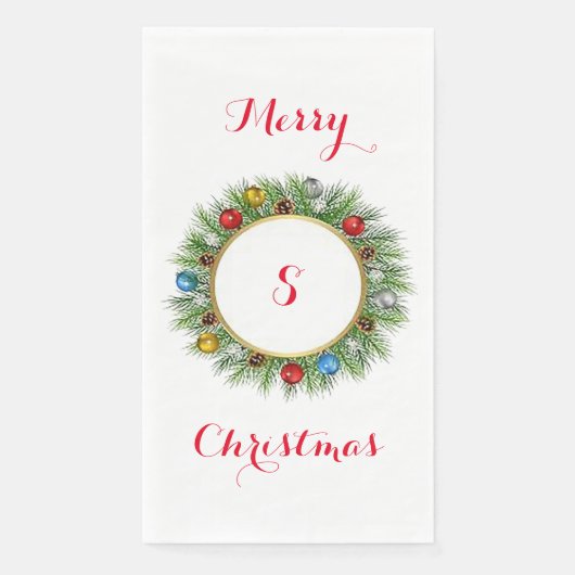 Personalisiertes Wreath Paper Gästetuch Serviette (Vorderseite)