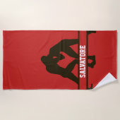 Personalisiertes Wrestling-Badetuch Strandtuch (Vorderseite)