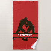 Personalisiertes Wrestling-Badetuch Strandtuch (Vorderseite)