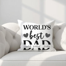 Personalisiertes Wurfkissen „Bester Vater der Welt