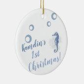 Personalisiertes XMAS Ornament Seepferd Ocean Beac (Rechts)