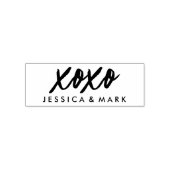 Personalisiertes Xoxo in Moderne Schwarze Typograf Permastempel (Design)