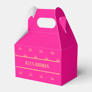 Personalisiertes XOXO Knallrosa Valentinstag Geschenkschachtel
