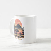 Personalisiertes Yellowstone Nationalpark-Camping Kaffeetasse (Vorderseite Links)