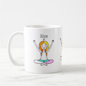 Personalisiertes Yoga Girl Kaffeetasse (Links)