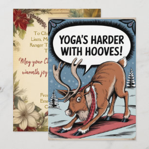 Personalisiertes Yoga Härtere Hufe Lustig Vintage Feiertagskarte