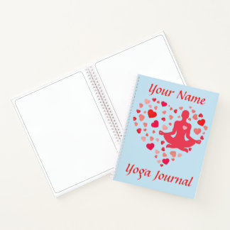 Personalisiertes Yoga Journal, Tagebuch oder Noteb Notizblock