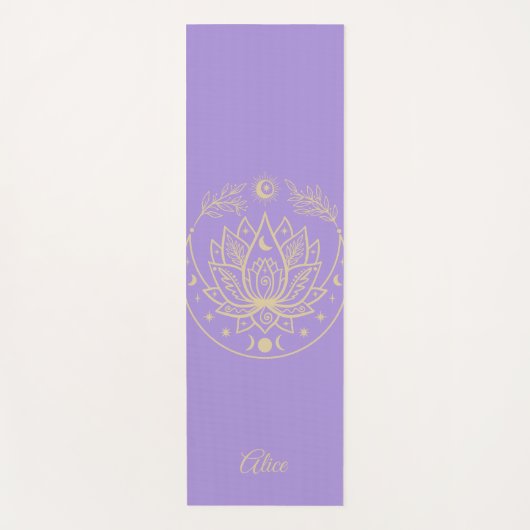 Personalisiertes Yoga Mat Medizin Geschenk Lila Yogamatte (Vorderseite)