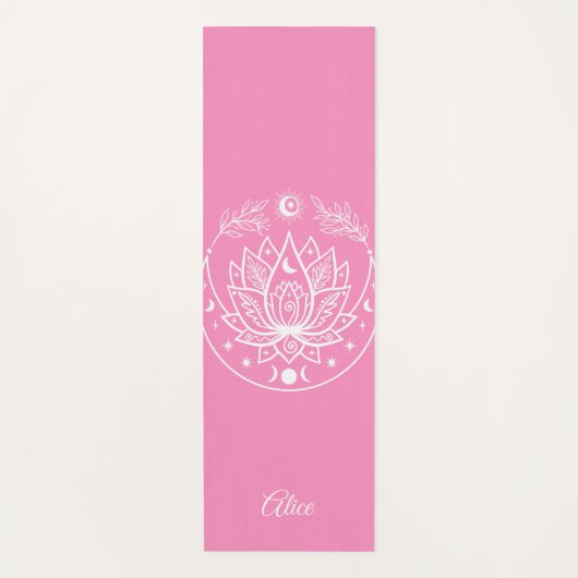 Personalisiertes Yoga Mat Medizin Geschenk Rosa Yogamatte (Vorderseite)