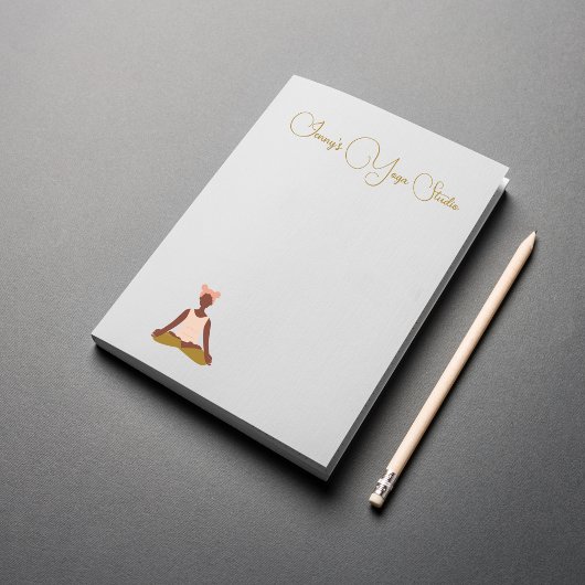 Personalisiertes Yoga Studio Notepad Notizblock