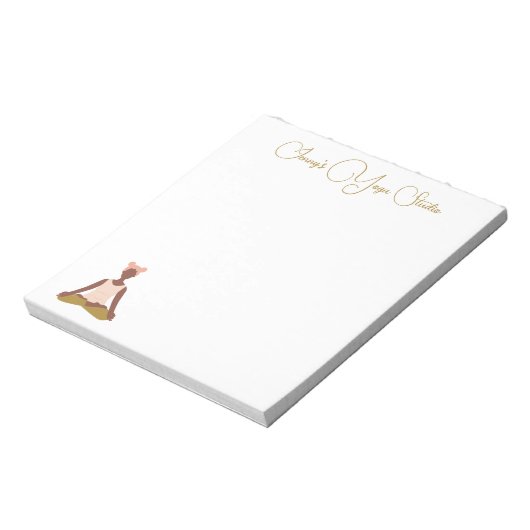 Personalisiertes Yoga Studio Notepad Notizblock (Rotiert)