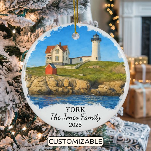 Personalisiertes York-Ornament, Maine Keramik Ornament