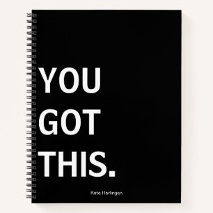 Personalisiertes "You Got This"-Motivierend-Journa Notizblock