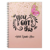 Personalisiertes "You Got This"-Notebook Notizblock (Vorderseite)