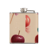 Personalisiertes zauberhaftes Apple-Muster Flachmann (Rückseite)