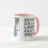 Personalisiertes Zebra-Alphabet-Set Tasse (VorderseiteRechts)