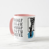 Personalisiertes Zebra-Alphabet-Set Tasse (Vorderseite Links)