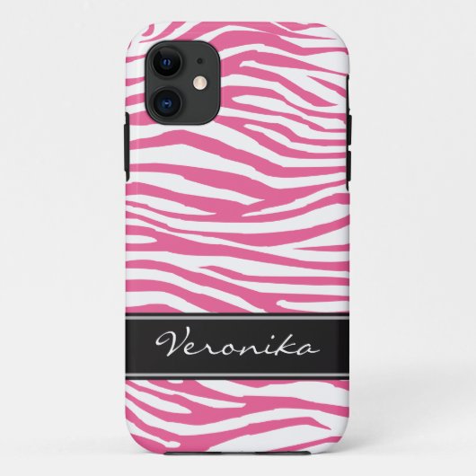 Personalisiertes Zebra-Muster Case-Mate iPhone Hülle (Rückseite)