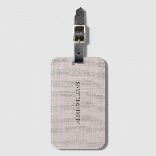 Personalisiertes Zebra-Muster Gepäckanhänger (Vorderseite Vertikal)