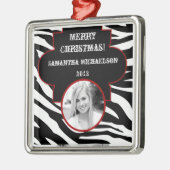 Personalisiertes Zebra-Zebra Ornament Aus Metall (Links)