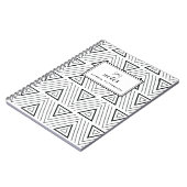 Personalisiertes, zeitgenössisches Dreiecksmuster Notizblock (Linke Seite)