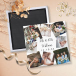 Personalisiertes zeitgenössisches Foto Collage Mag Magnet<br><div class="desc">Personalisieren Sie Ihre Lieblings-Hochzeit Fotos,  Namen und besondere Datum,  um eine einzigartige Foto Collage,  Erinnerung und Geschenk zu schaffen. Ein schöner Schatz! Entwickelt von Thisisnotme©</div>