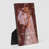 Personalisiertes zeitgenössisches Jubiläumsgeschen Fotoplatte (Seite)