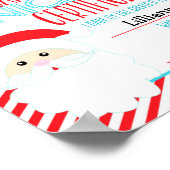 Personalisiertes Zeugnis des Weihnachtsmannes Nizz Poster (Ecke)