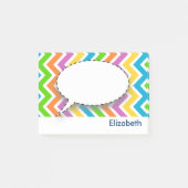 Personalisiertes Zickzack Muster Post-it Klebezettel (Vorderseite)