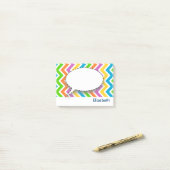 Personalisiertes Zickzack Muster Post-it Klebezettel (Auf Schreibtisch)