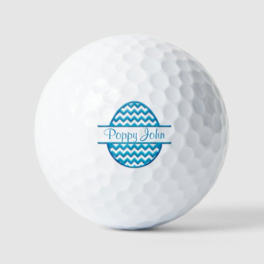 Personalisiertes Zickzack ZigZag Ostereig Golfball (Vorderseite)