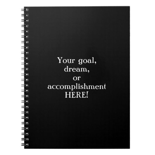 Personalisiertes Ziel Notizblock (Vorderseite)