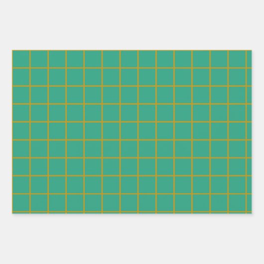 Personalisiertes Zierbingo - grün und Gold Geschenkpapier Set (Vorderseite 3)