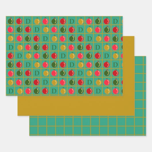 Personalisiertes Zierbingo - grün und Gold Geschenkpapier Set (Set)