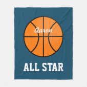 Personalisiertes Zimmer Basketball-Blanket-Geschen Fleecedecke (Vorderseite)