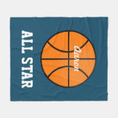 Personalisiertes Zimmer Basketball-Blanket-Geschen Fleecedecke (Vorderseite (Horizontal))
