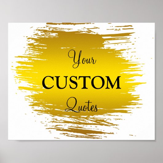 Personalisiertes Zitat aus der Goldfolie Poster (Vorne)