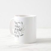 Personalisiertes Zitat Die Zukunft Ist Hell Kaffeetasse (Vorderseite Links)