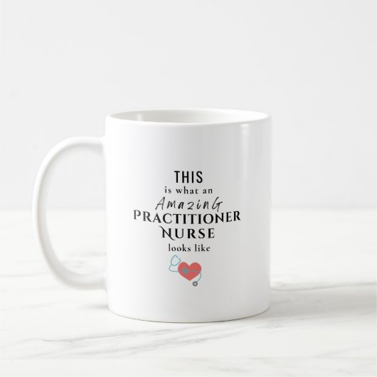 Personalisiertes Zitat für Nurse Practitioner mit  Kaffeetasse (Links)