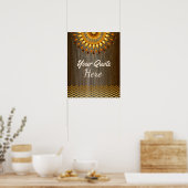 Personalisiertes Zitat Gold Vintag Lotus Blume Poster (Küche)