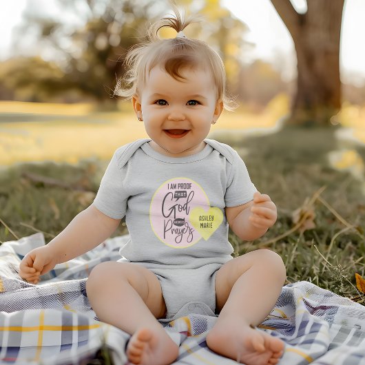 Personalisiertes Zitat Gott antwortet Gebete Baby Strampler