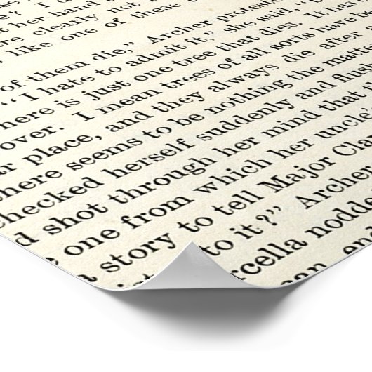 Personalisiertes Zitat, literarisches Poster, maßg Poster (Ecke)