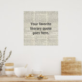 Personalisiertes Zitat, literarisches Poster, maßg Poster (Küche)