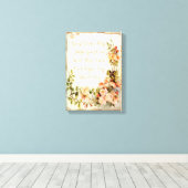 Personalisiertes Zitat mit Rose Leinwanddruck (Insitu (Holzboden))