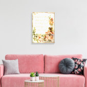 Personalisiertes Zitat mit Rose Leinwanddruck (Insitu (Wohnzimmer))