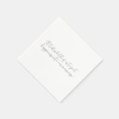 Personalisiertes Zitat oder Song-Lyric-Hochzeit Serviette (Ecke)