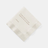 Personalisiertes Zitat oder Song-Lyric-Hochzeit Serviette (Ecke)
