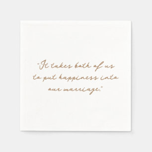 Personalisiertes Zitat oder Song-Lyric-Hochzeit Serviette