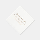 Personalisiertes Zitat oder Song-Lyric-Hochzeit Serviette (Ecke)