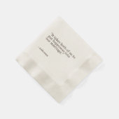 Personalisiertes Zitat oder Song Lyric Wedding Nap Serviette (Ecke)